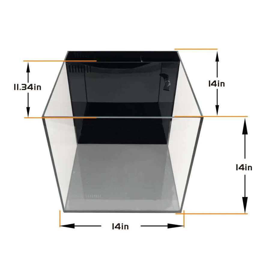 10 Gallon Cube AIO Rimless Glass Aquarium - IceCap