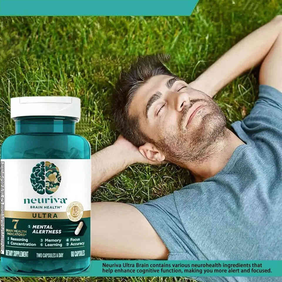 Neuriva Ultra Brain Health Supplement - 60 Capsules for Mental Alertness and Memory Focus
