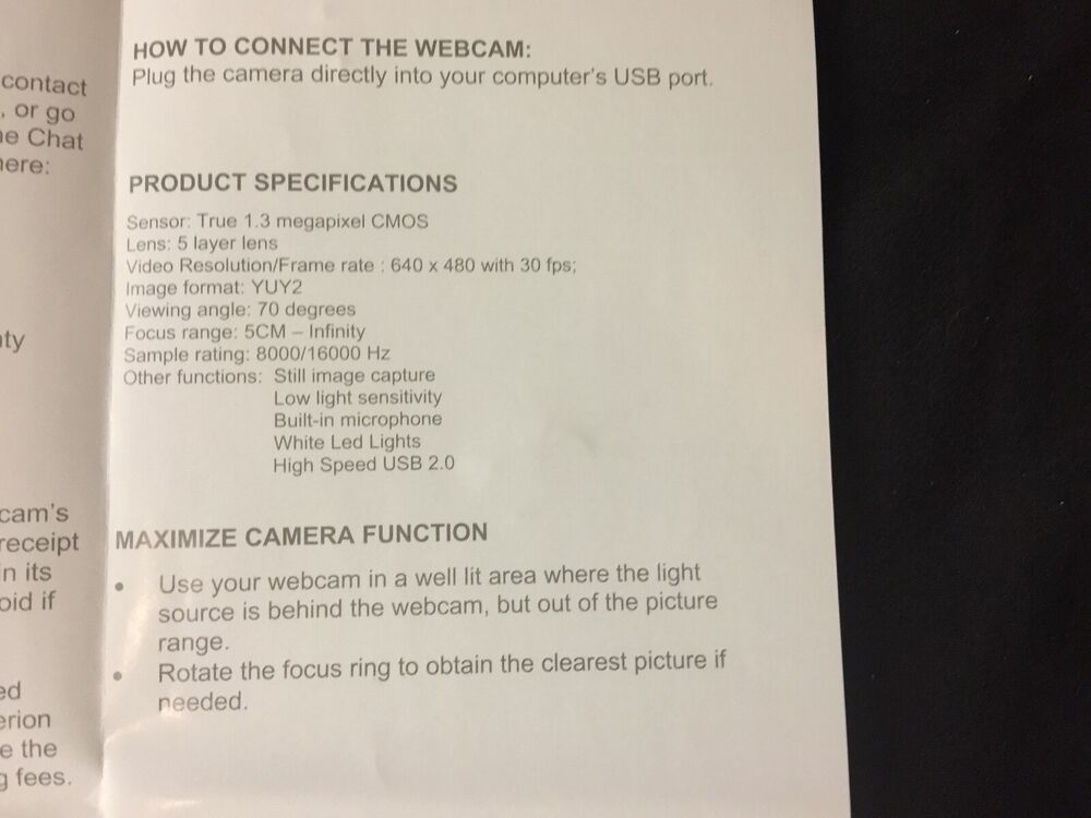 Kryterion 640x480 Webcam with Mic, 4 Foot Cord, LED, 1.3MP - Ideal for Home Schooling