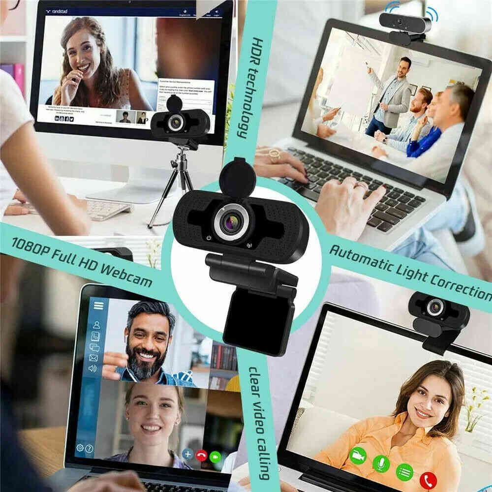 1080P Full HD USB 2.0/3.0 Webcam with Microphone for Laptop and PC