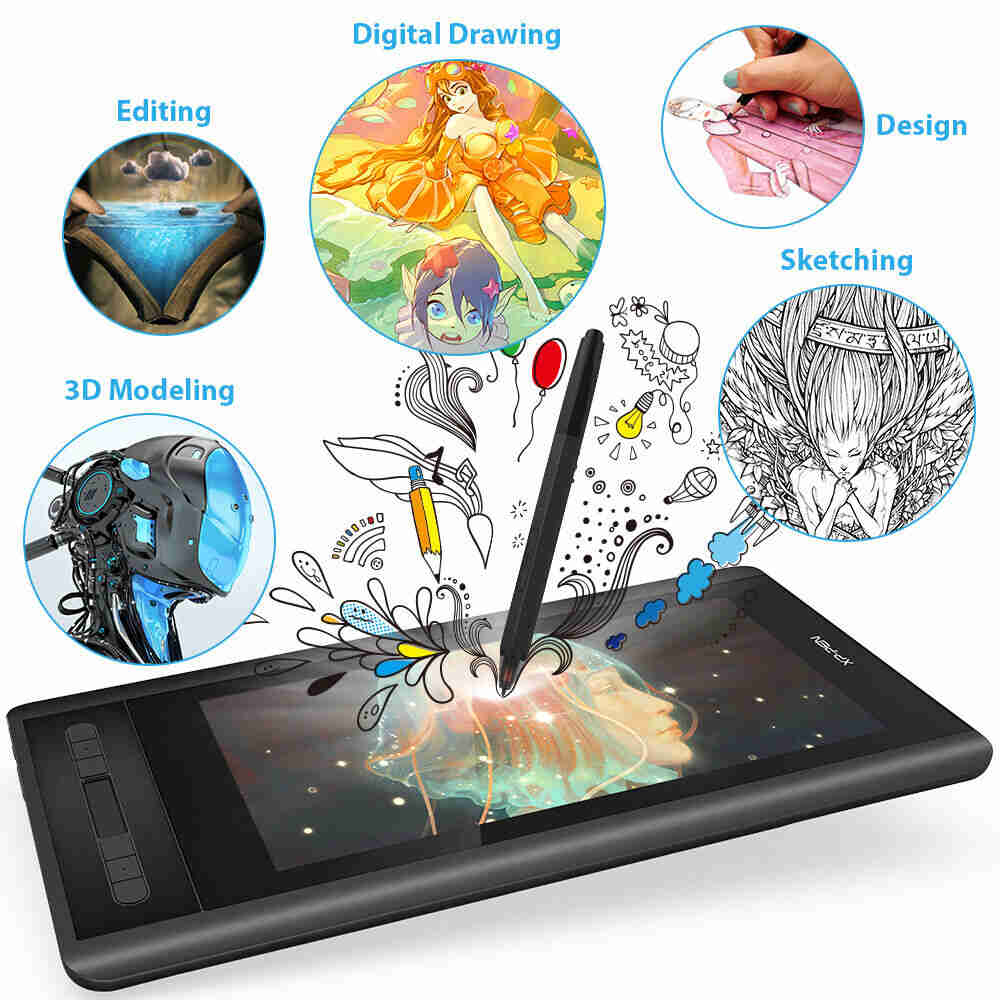 XP-Pen Artist 12 11.6 Inch Graphic Drawing Tablet with Battery-free Pen