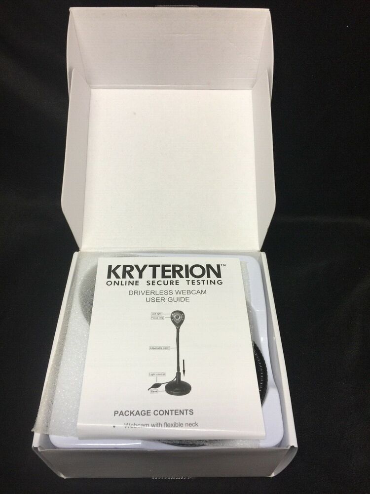 Kryterion 640x480 Webcam with Mic, 4 Foot Cord, LED, 1.3MP - Ideal for Home Schooling