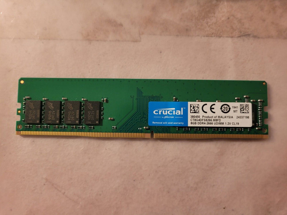 Crucial 8GB DDR4 2666MHz Desktop Memory RAM