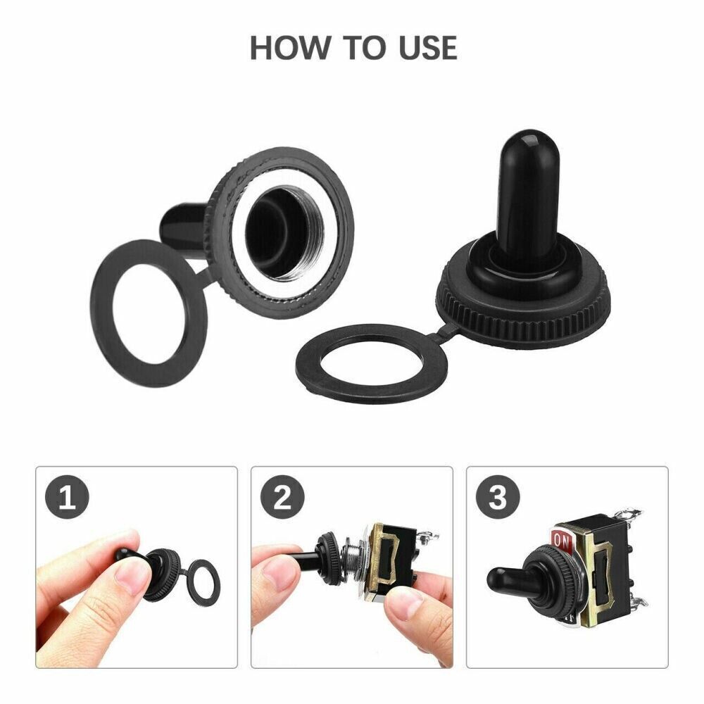 5X 12V SPST Toggle Switch - Marine & Automotive Grade