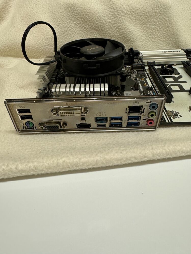 ASROCK AB350 PRO4 AM4 Motherboard with CPU - Parts/Repair