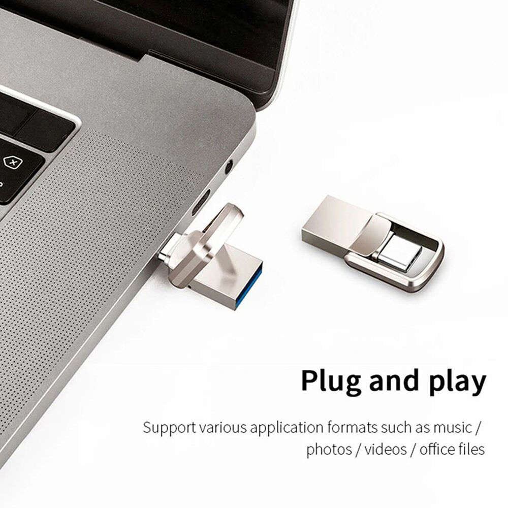 1TB/2TB USB 3.0 Flash Drive with Type-C and USB-A for PC and Laptop