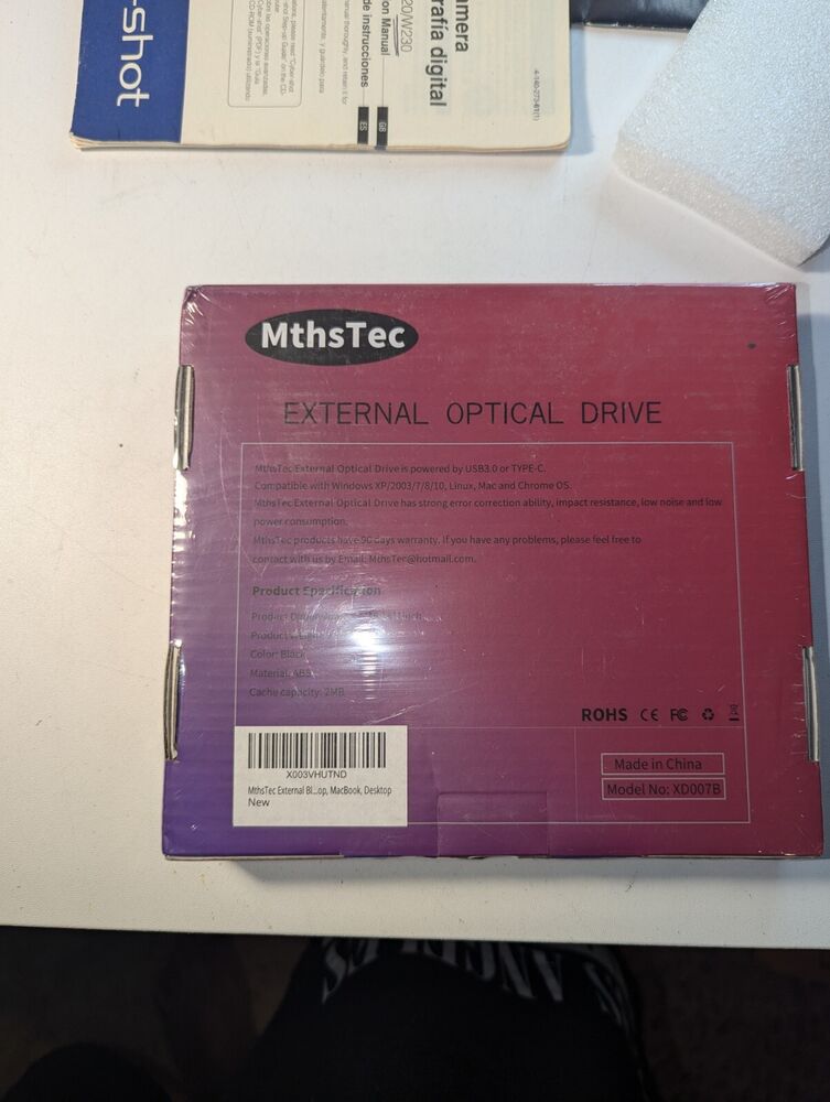 MthsTec XD007 External Optical Drive with USB 3.0 and Type-C