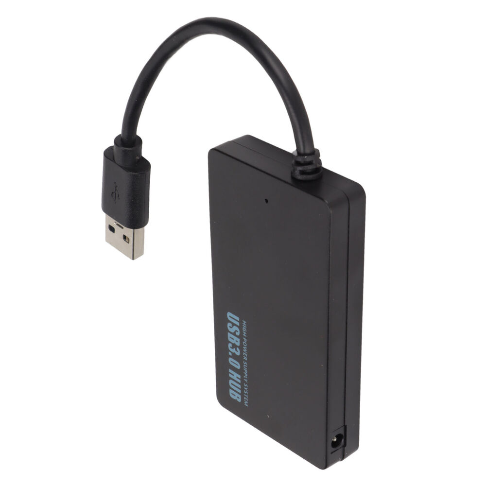Portable 4-Port USB 3.0 Hub for High-Speed Data Transfer