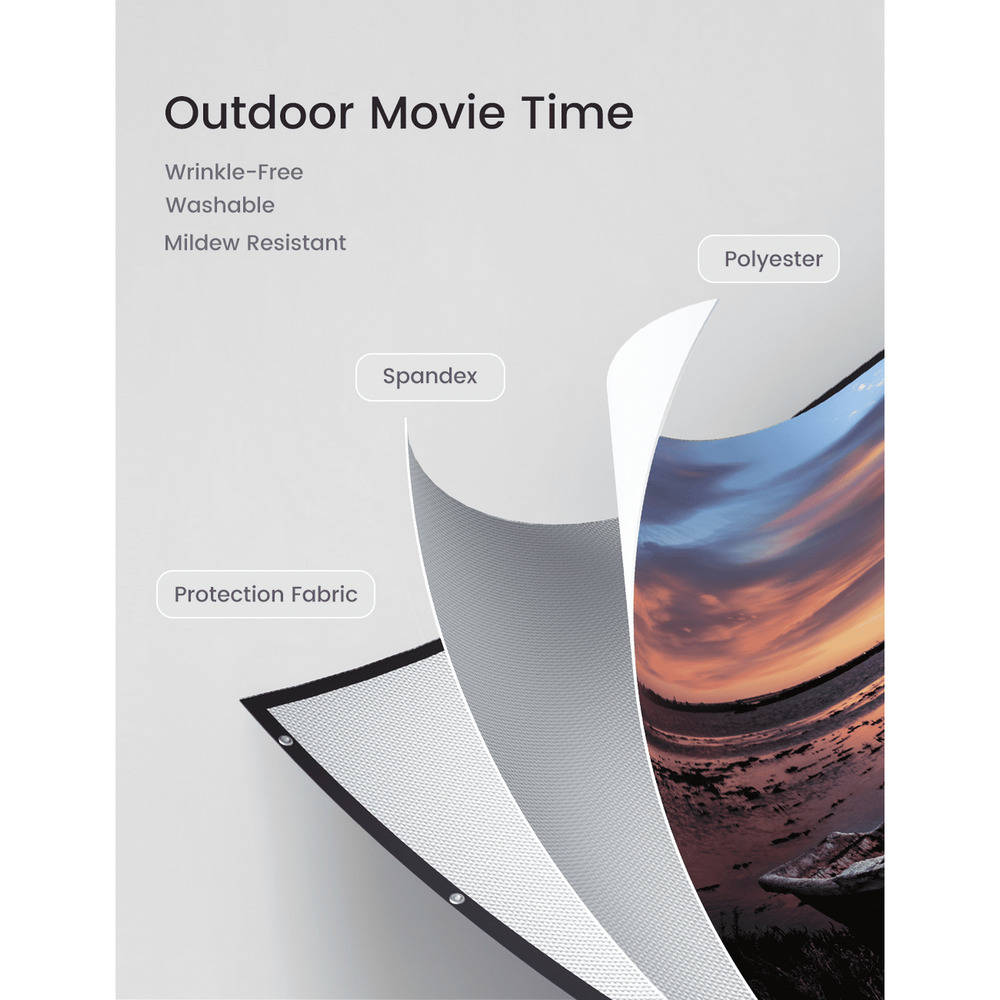 Metal Anti-light 100 Inch Foldable Projector Screen for Home Theater