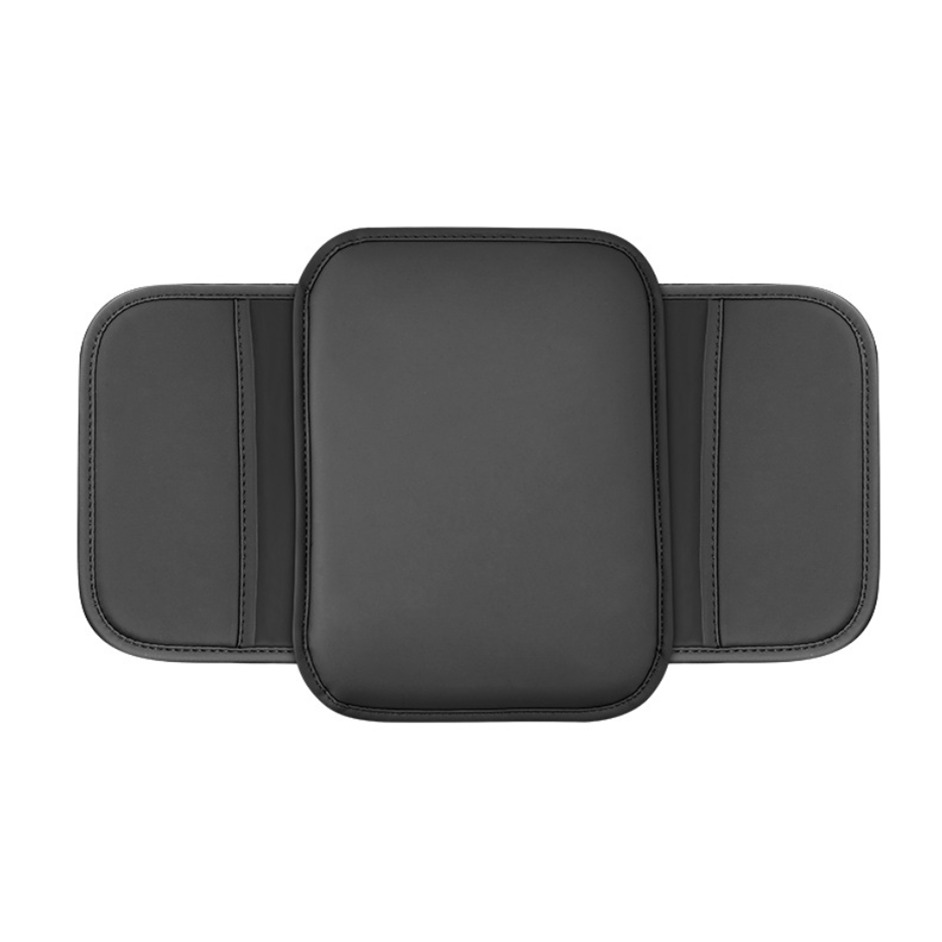 Leather Seat Armrest Cushion Protector with Storage Pad for Car Interior