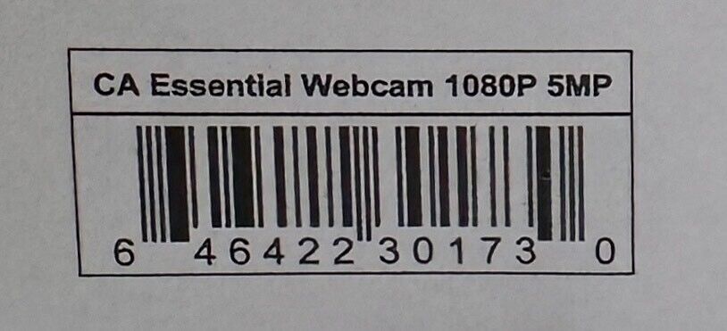 Cyber Acoustics Essential WC-3000 Webcam 1080P 5MP (Sealed/ New in Box)