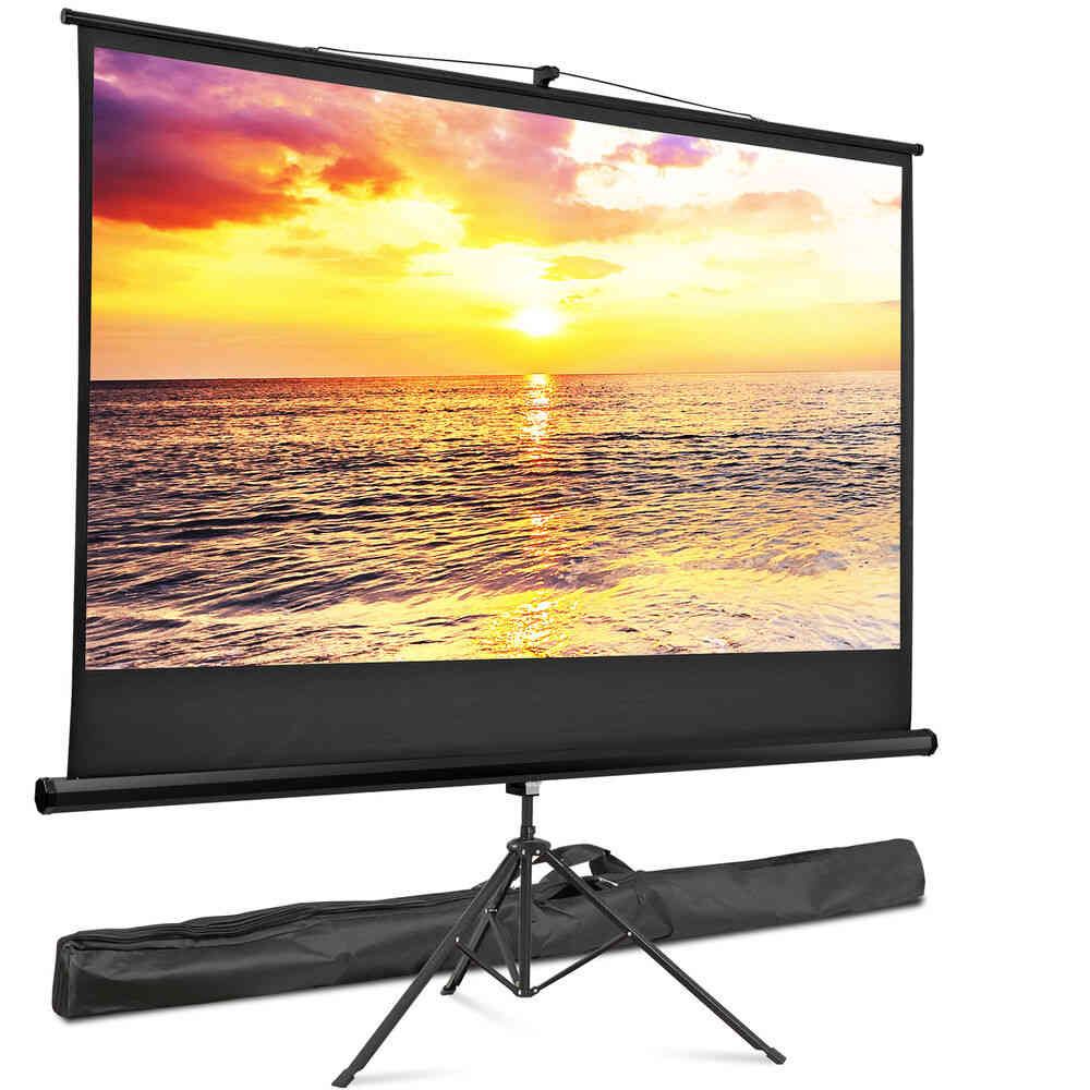 16:9 HD 4K 84 Inch Movie Projection Screen with Stand for Home Theater