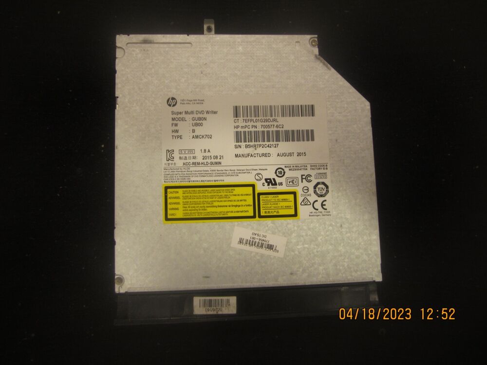 HP 15-1305DX DVD-RW Optical Drive
