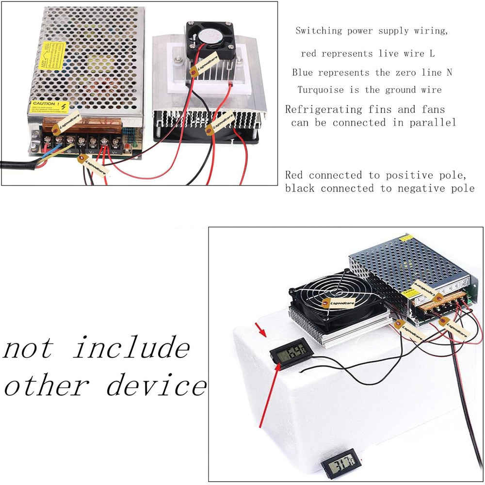 Lsgoodcare DIY Peltier Cooler Kit 12V Semiconductor Thermoelectric Cooling System