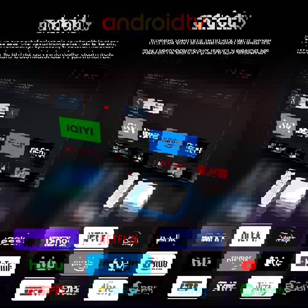 Android Network H313 TV Box 4K ATV Voice Remote Smart TV Set Top Box