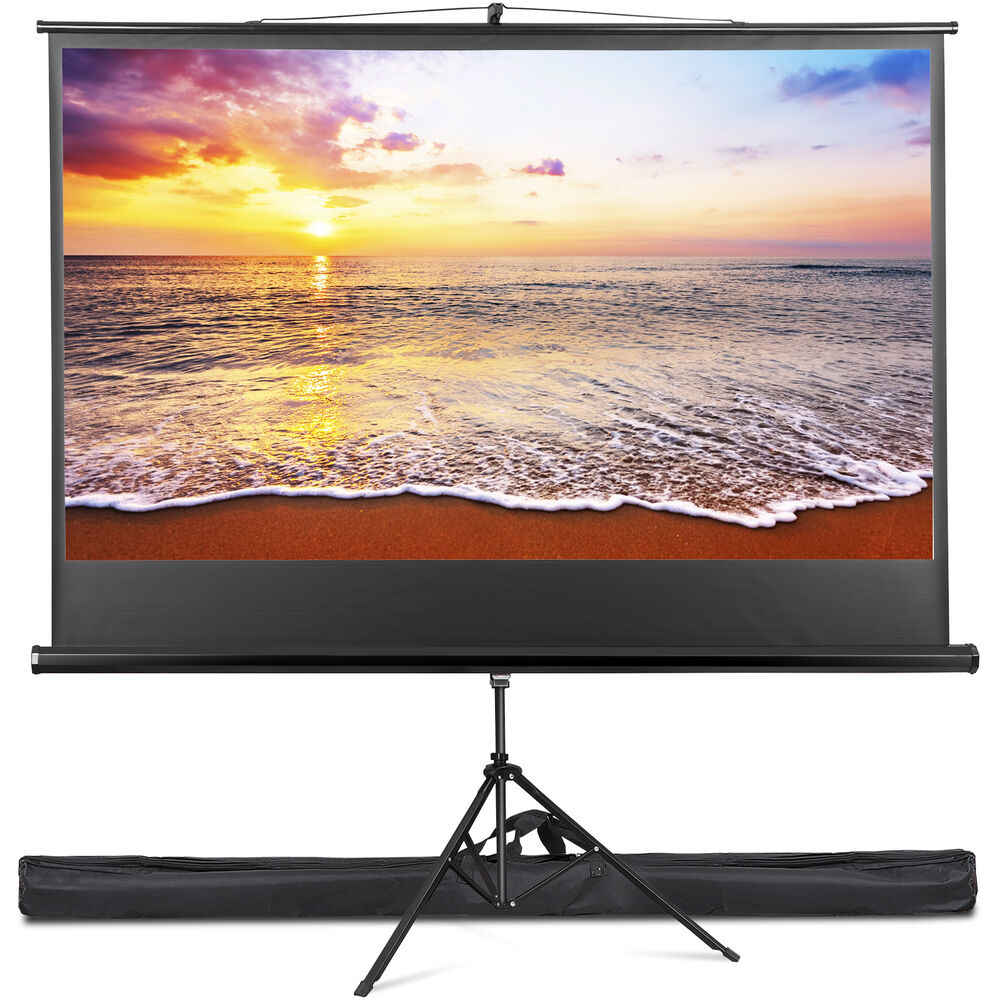 16:9 HD 4K 84 Inch Movie Projection Screen with Stand for Home Theater