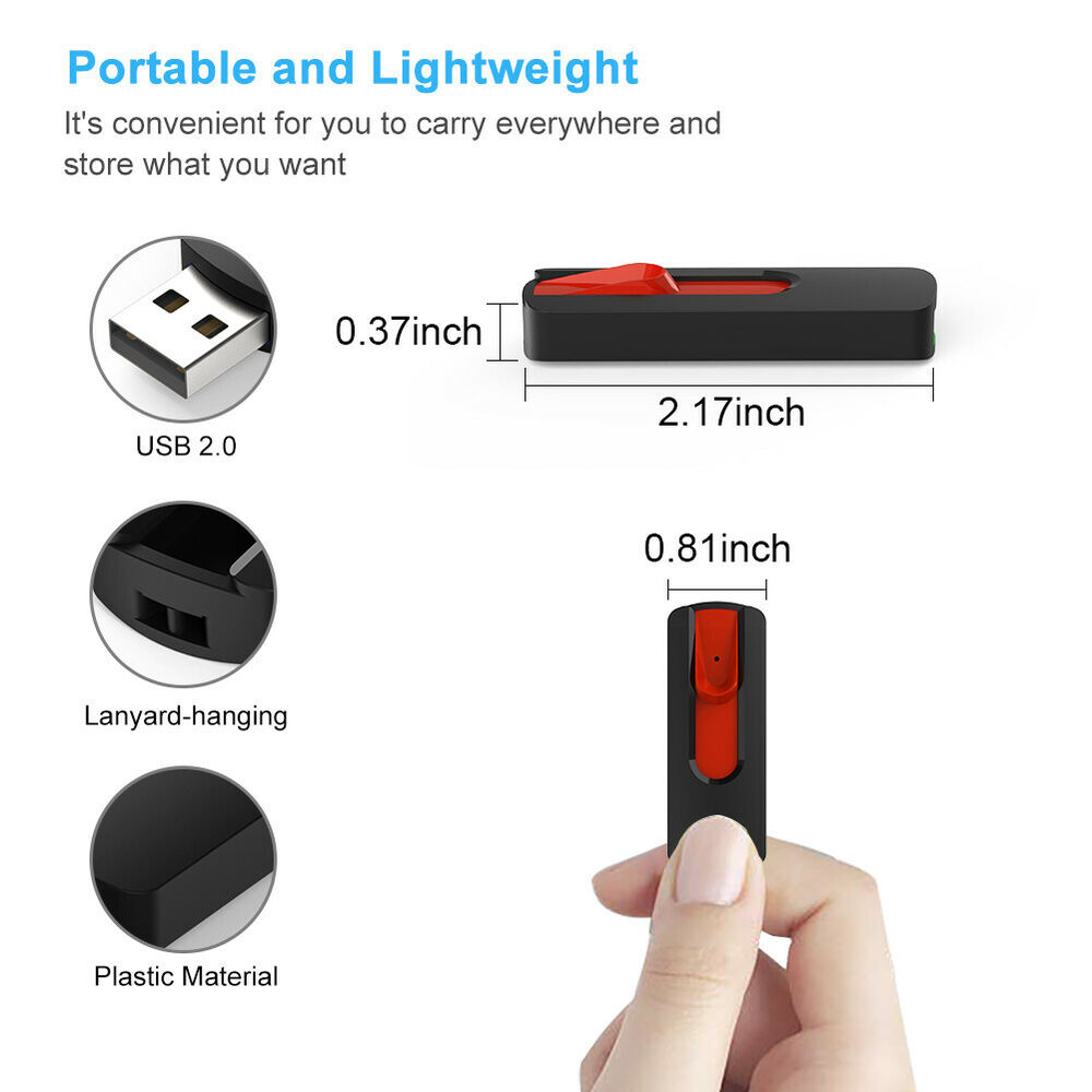 2.0 USB Flash Drive Thumb Drive Memory Stick Pendrive 8GB, 16GB, 32GB, 64GB LOT