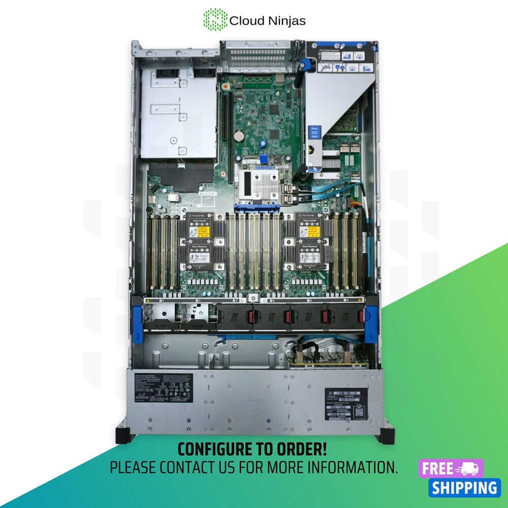 HPE ProLiant DL380 Gen10 8 Bay SFF Server with 2x Xeon Platinum 8156 and DDR4 Memory