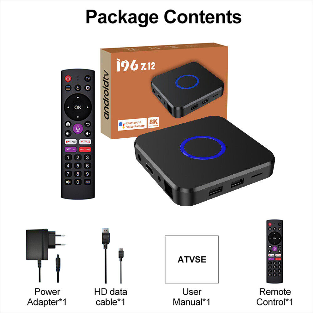 8K HDR Smart TV Box with Wifi Network Player and Wireless Screen Projection