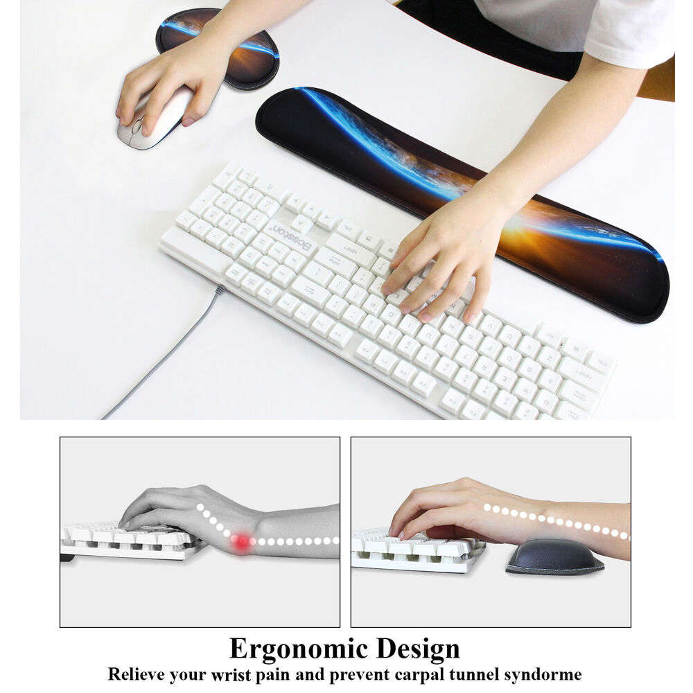 Gaming Keyboard Wrist Pad and Mouse Wrist Rest Cushion Set
