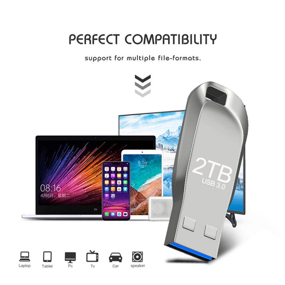 2TB USB 3.0 Flash Drive Thumb U Disk Memory Stick for PC Laptop Storage