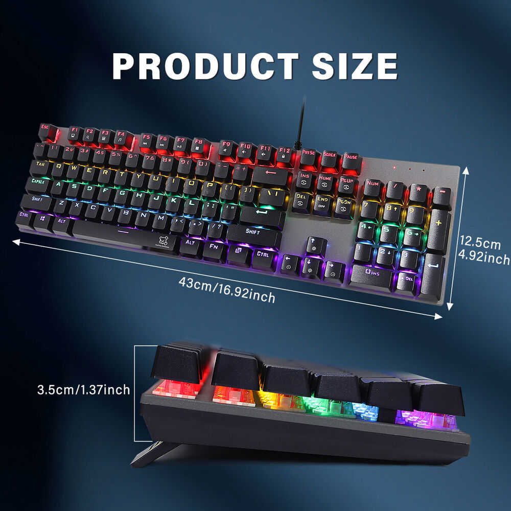 LED RGB Backlit Mechanical Gaming Keyboard