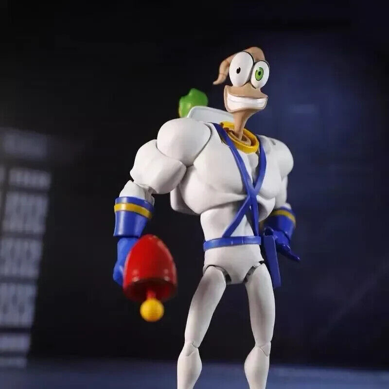 Earthworm Jim Action Figure Collection with Game Peripherals