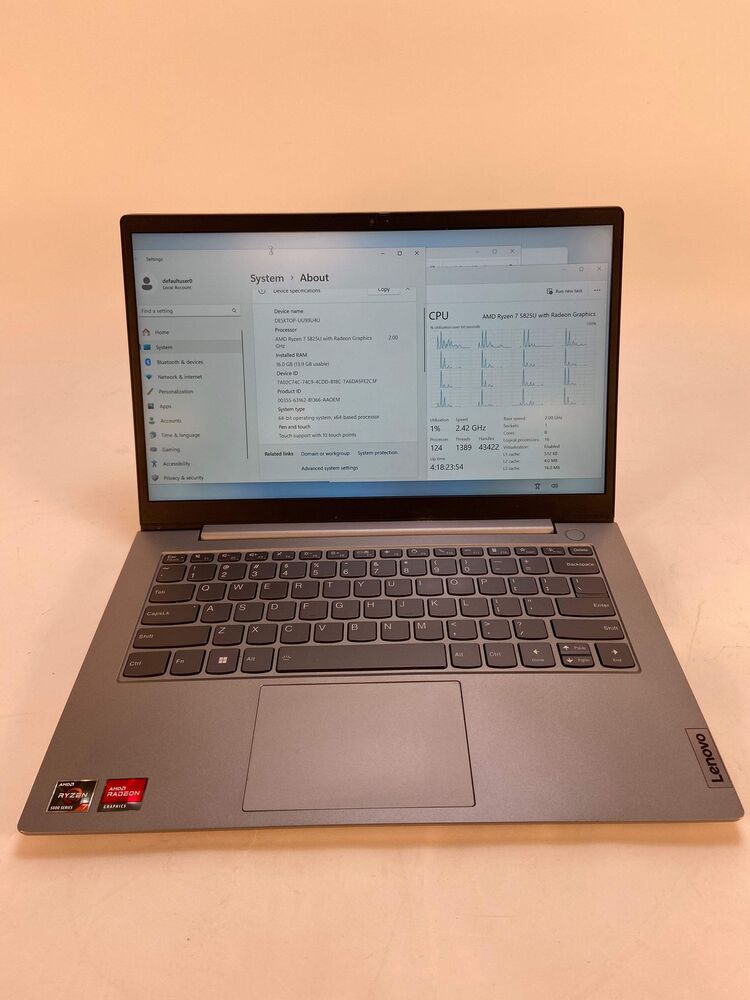 Lenovo ThinkBook 14 G4 21DK0055US Laptop with Ryzen 7 5825U, 16GB RAM, 512GB NVME