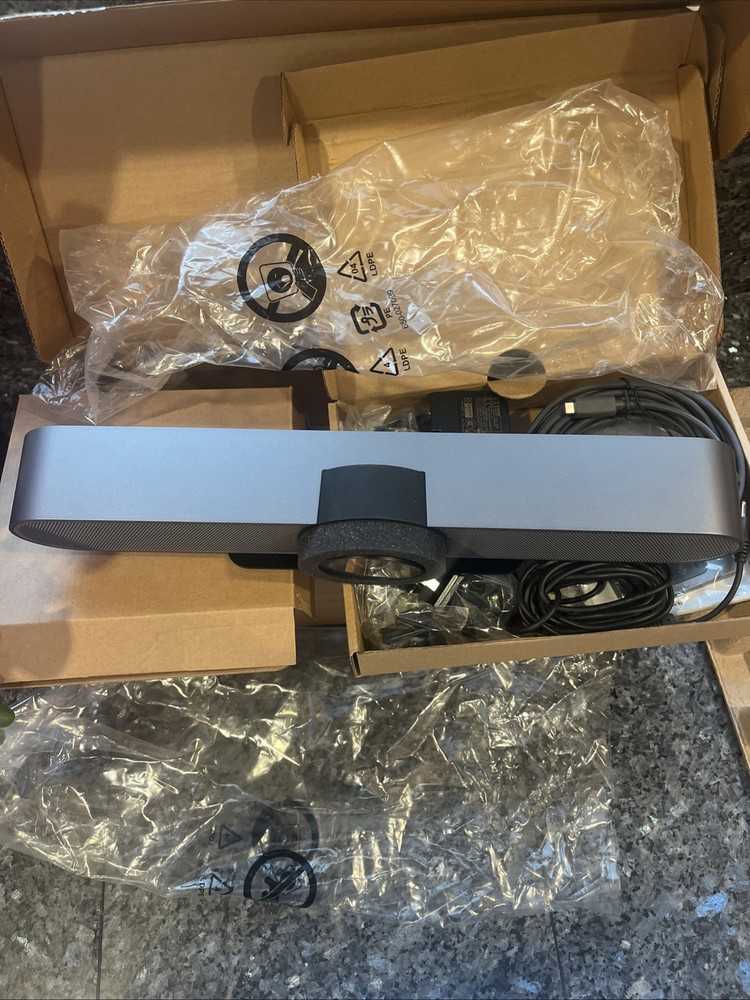 Logitech MeetUp V-R0007 Black Video Conference Camera with Remote and Accessories