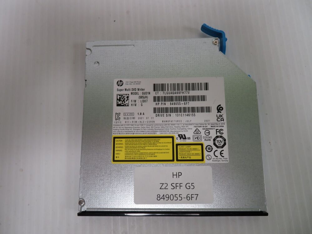 HP Z2 SFF G5 Optical Drive GUD1N DVD RW Drive