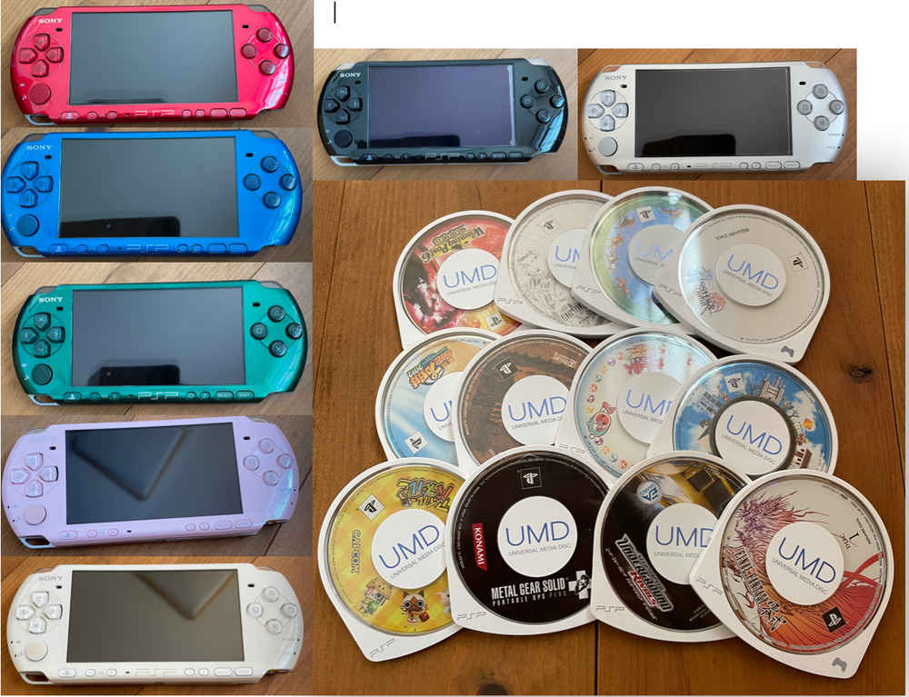 Sony PSP-3000 Gaming Console with Charger, Battery, and Games
