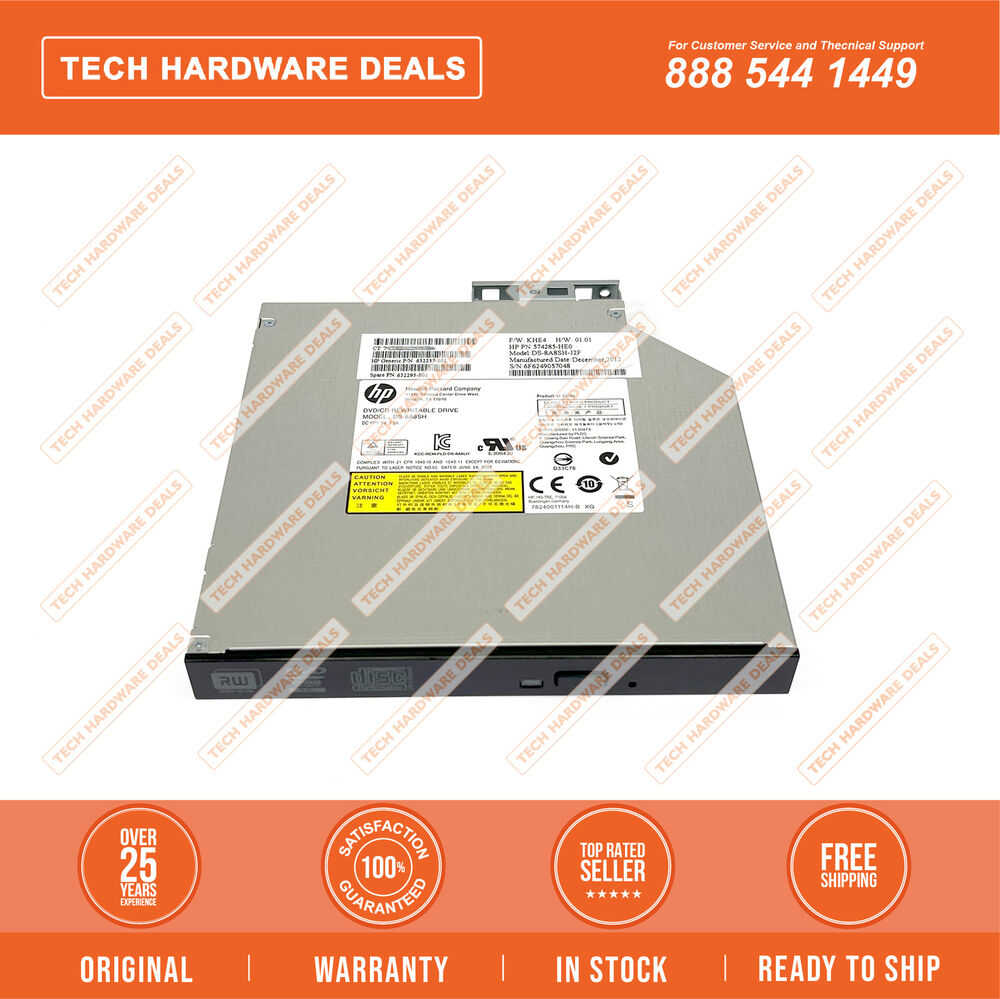 HP 12.7mm Slim SATA DVD RW JackBlack Optical Drive