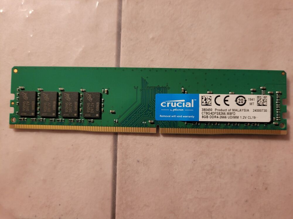 Crucial 8GB DDR4 2666MHz Desktop Memory RAM