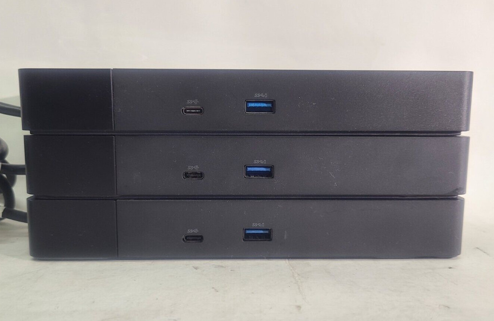 Lot of 3 Dell WD19S K20A USB-C 130W Docking Stations Without AC Adapters