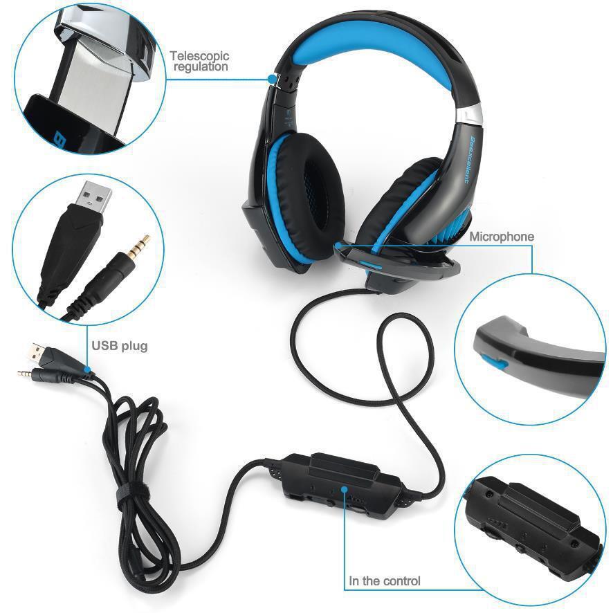 3.5mm Stereo Gaming Headset with Bass for PS4, PC, Xbox One