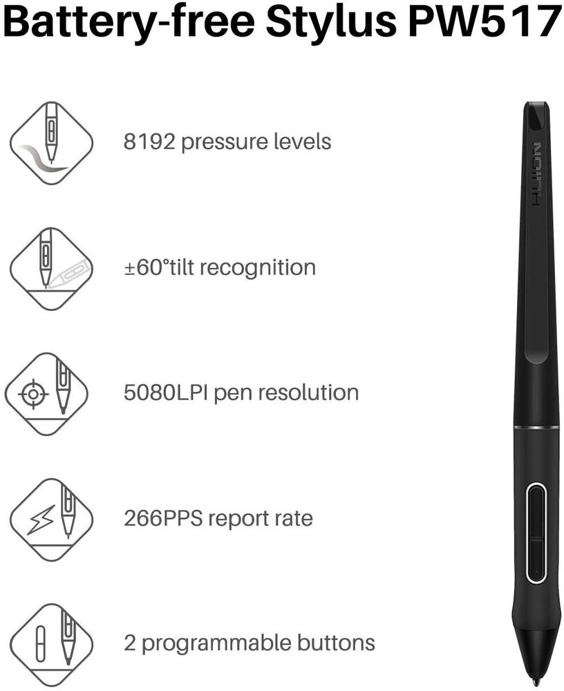 HUION KAMVAS 22 Graphic Tablet with Screen Drawing Monitor 21.5 PenTech 3.0