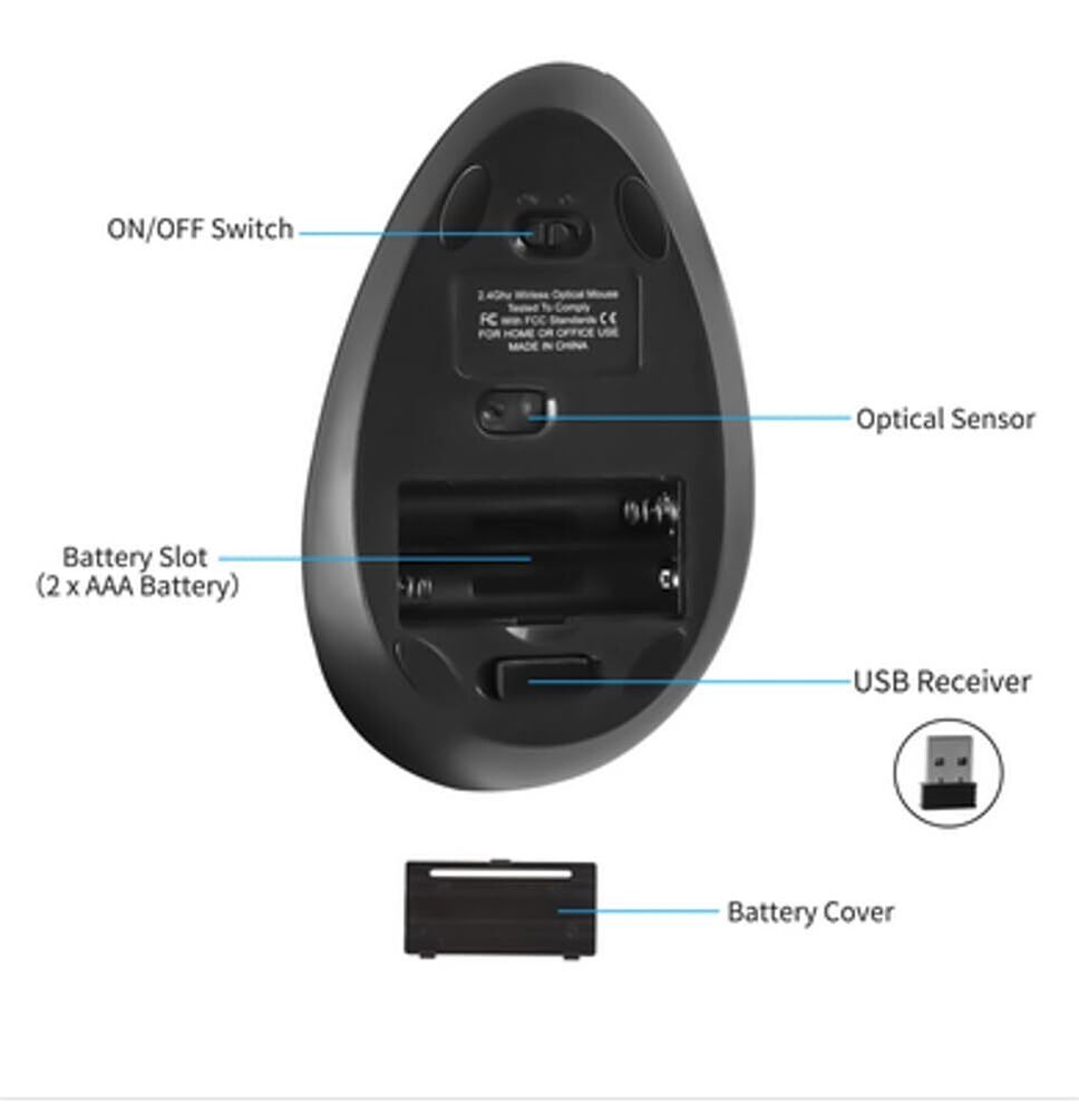 MX Vertical Ergonomic Mouse 2.4Ghz Optical Office Mouse
