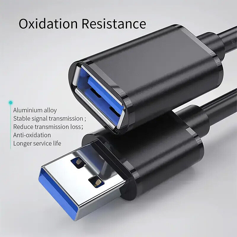 USB3.0 Extension Cable High Speed Extender Cord Adapter TypeA Male to Female
