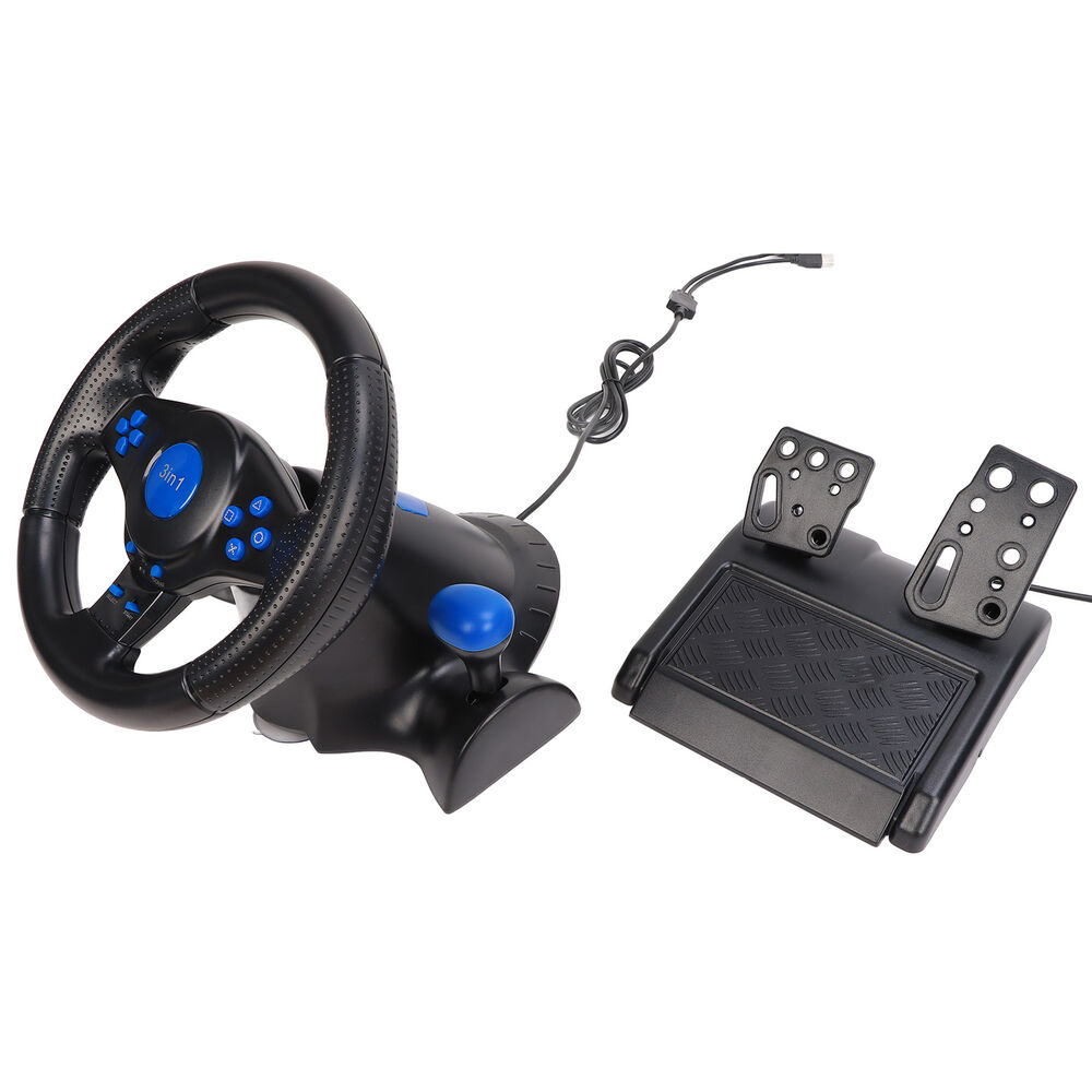 Gaming Steering Wheel Racing with Pedal Shifter Set for PS3, Switch, Android