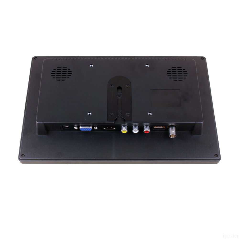 10 Inch Portable LCD Monitor with AV, VGA, and HDMI Inputs for PC and DSLR