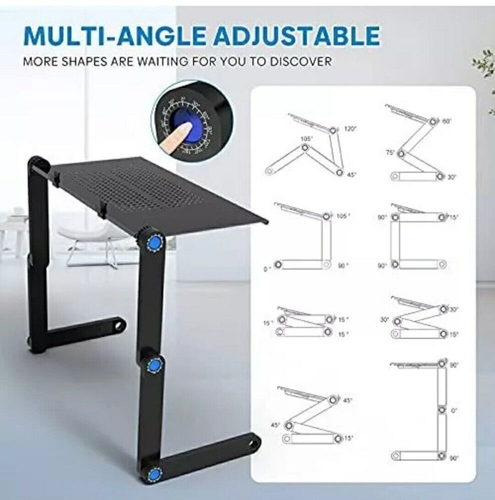 360° Adjustable Laptop Table Stand for Sofa, Bed, and Lap Use