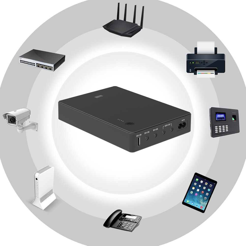 Shanqiu Mini UPS Battery Backup for Router and Modem