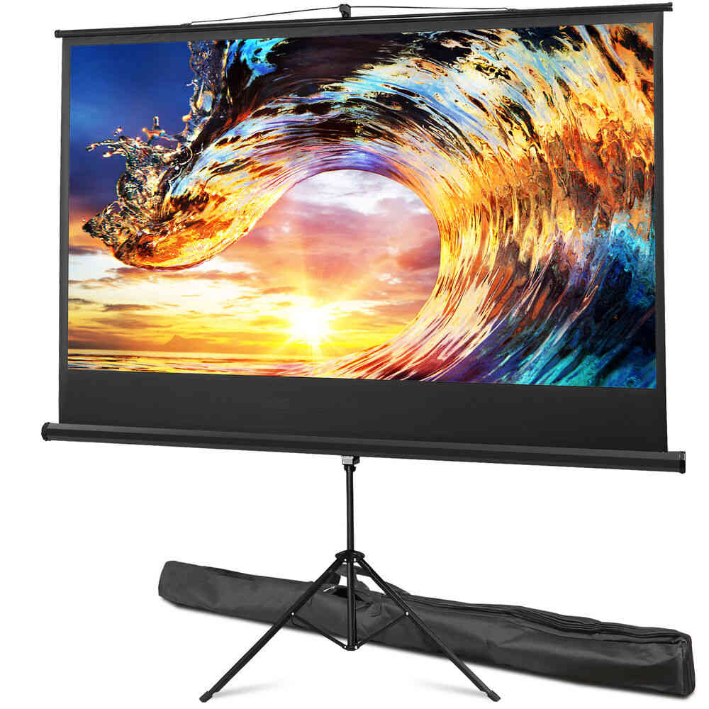 16:9 HD 4K 84 Inch Movie Projection Screen with Stand for Home Theater