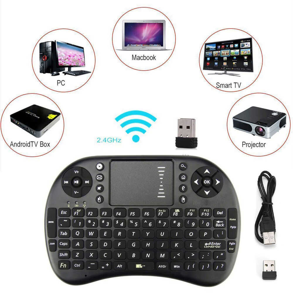 Mini Wireless Keyboard with Touchpad for PC, Android TV Box