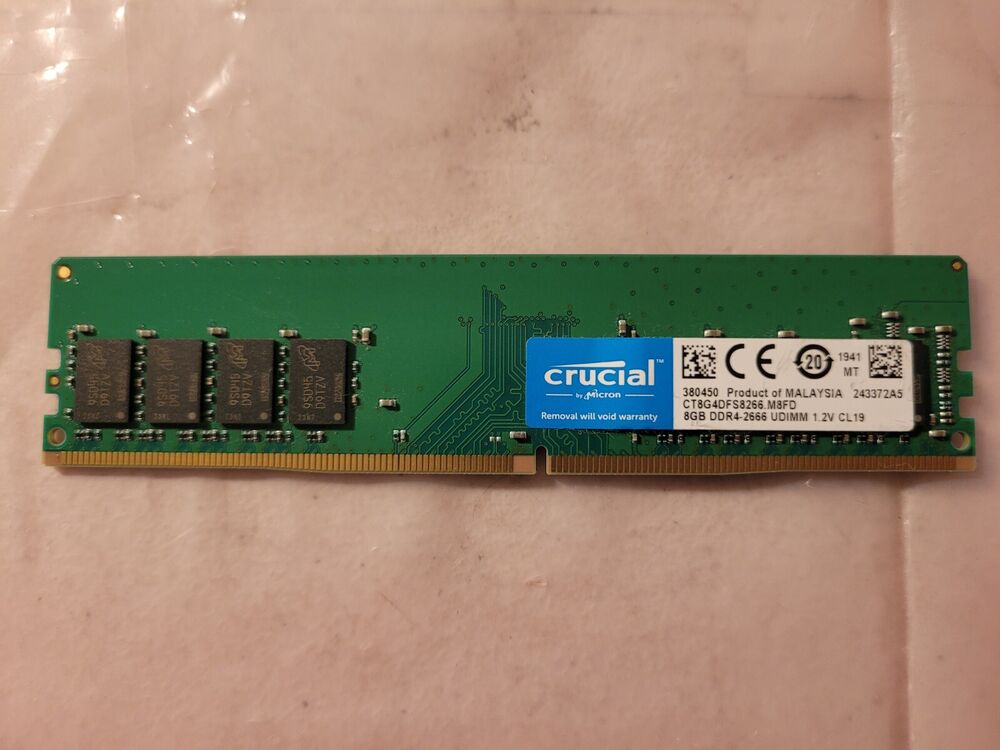 Crucial 8GB DDR4 2666MHz Desktop Memory RAM