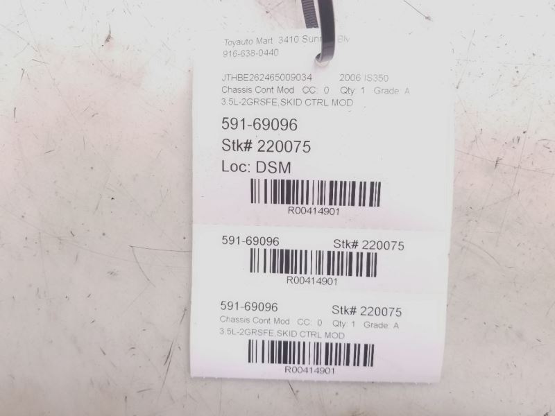 06-08 Lexus IS250 ABS Computer Control Module ECM Assembly