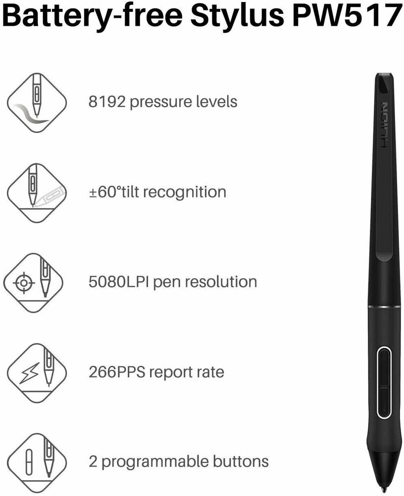 Huion KAMVAS 22 Graphics Drawing Tablet with Screen OTG Certified Refurbished