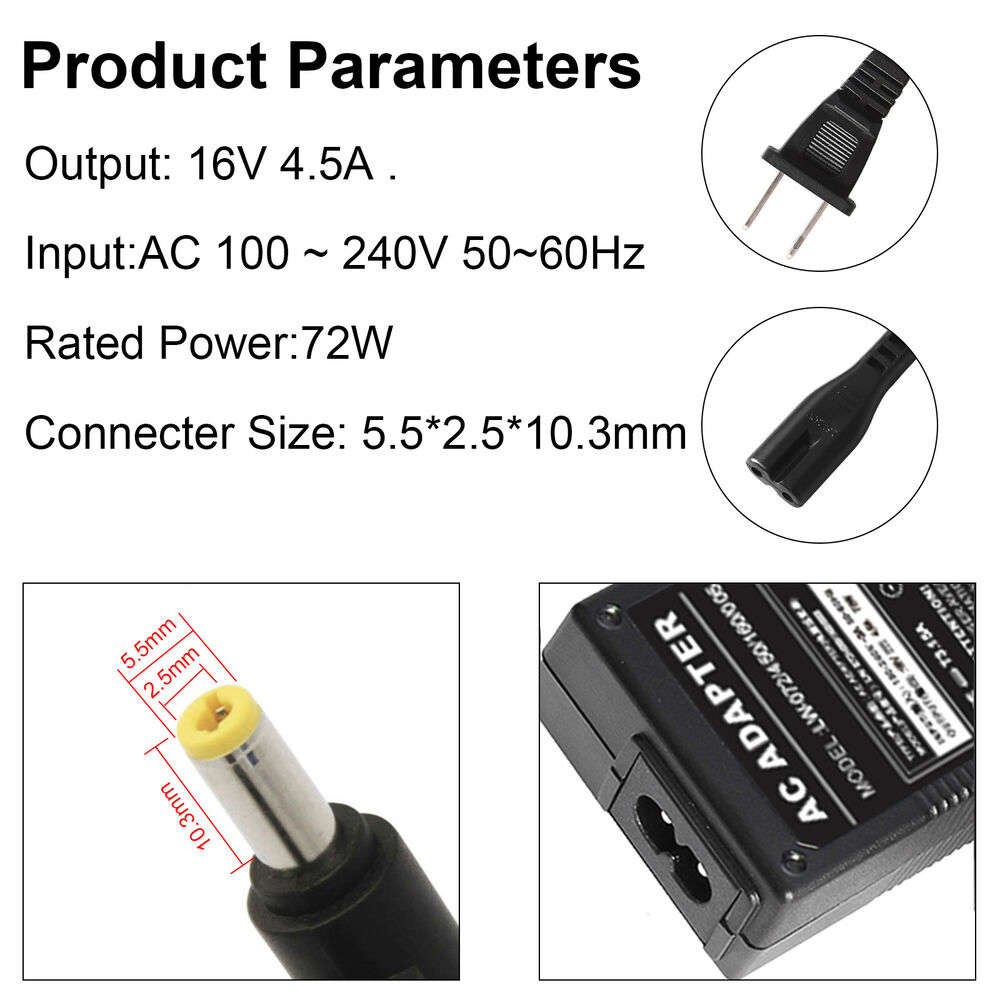 AC Adapter Charger for Panasonic Toughbook CF-19, CF-31, CF-33, CF-52, CF-54, FZ-55