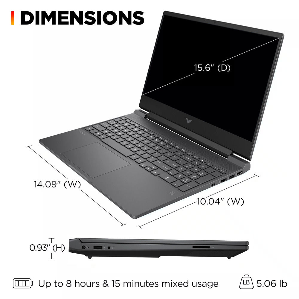 2024 HP Victus Gaming Laptop 15.6" 144Hz Intel i5 RTX 4050 with Upto 64GB RAM and 2TB SSD