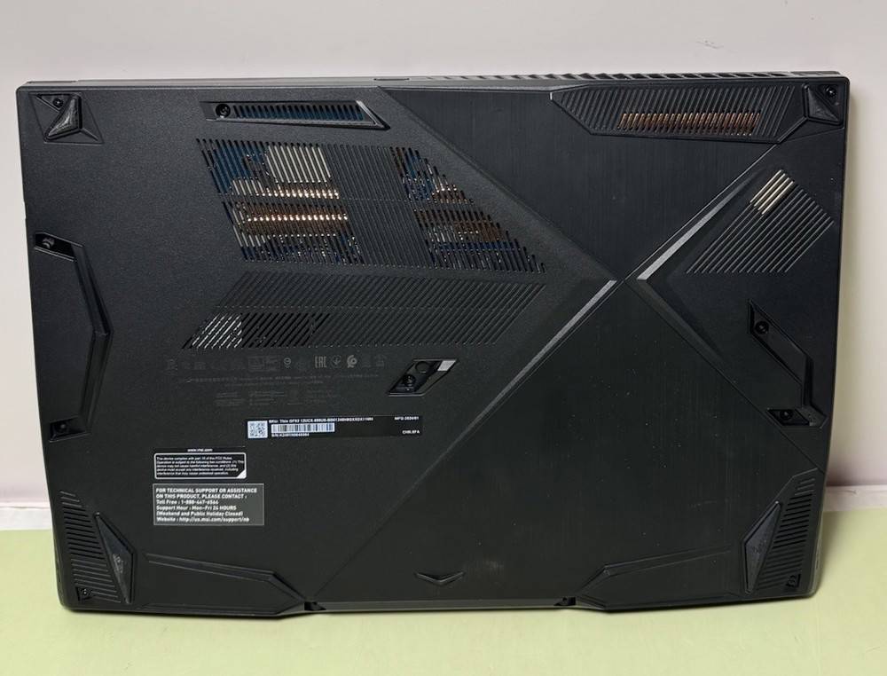 MSI GF63 15.6" Laptop, 32GB RAM, 1TB SSD, Intel Core i5-12450H, 100% Battery